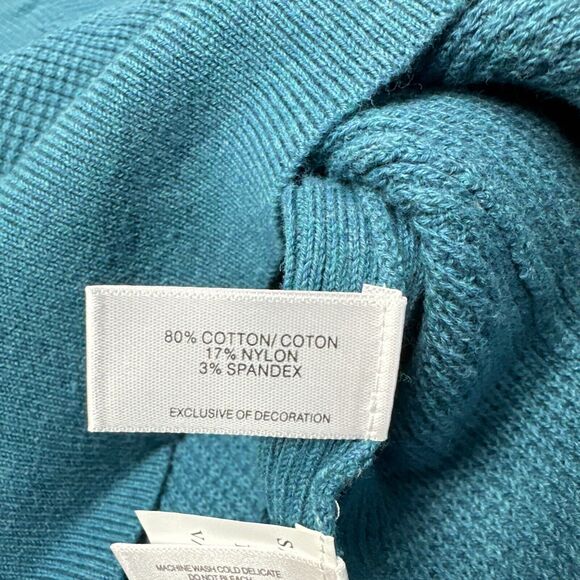 Cutter & Buck Sweater Men 4X Big Teal Waffle Knit Pullover Comfort‎ Crewneck - Picture 5 of 10